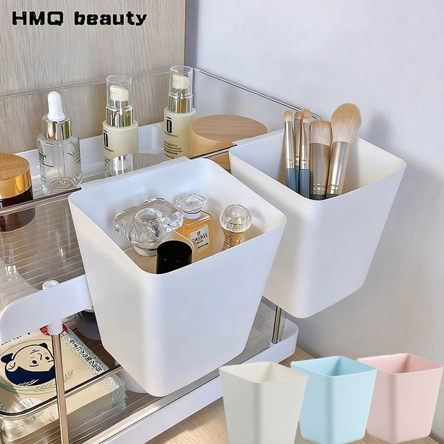 HMQ Beauty Hängender Aufbewahrungskorb aus Kunststoff für Haushalt und Salon in Blau oder Weiß - Bild 1