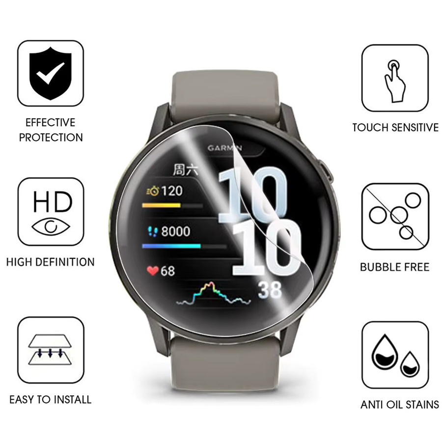 Garmin Hydrogelfolie Displayschutz, transparent, Unisex - Bild 4