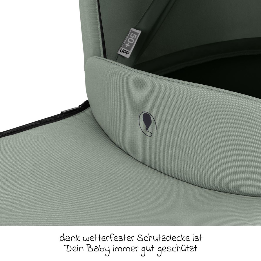 ABC Design Kombikinderwagen Salsa 5 Air in Grün/Mehrfarbig mit Babywanne und Sportsitz - Bild 8