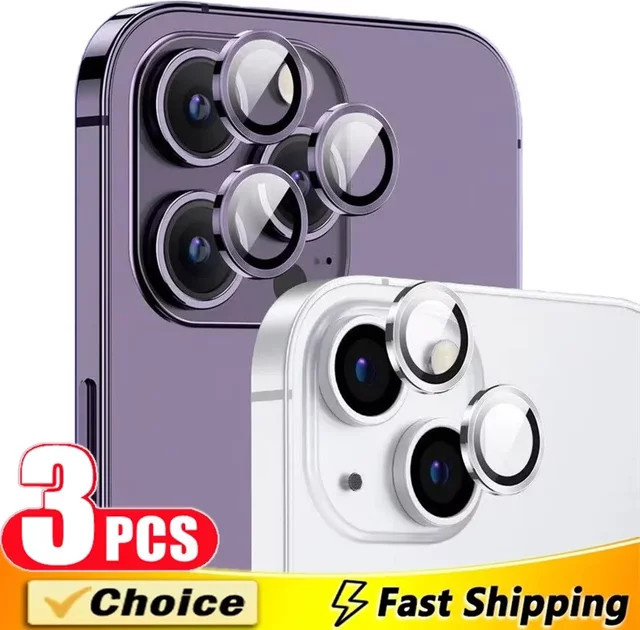 Arvin 3er-Set Metall Objektiv Schutz Glas in Grün für iPhone 16 15 14 13 12 11 Pro Max Mini und Plus - Bild 1