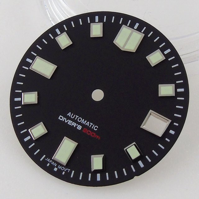 Tandorio Uhrenzubehör, schwarzes Zifferblatt, 29 mm, Unisex - Bild 1