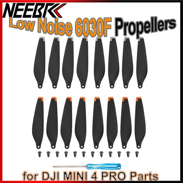DJI Ersatzpropeller 6030F Set für Mini 4 Pro in Schwarz und Silber, 8 Stück - Bild 1