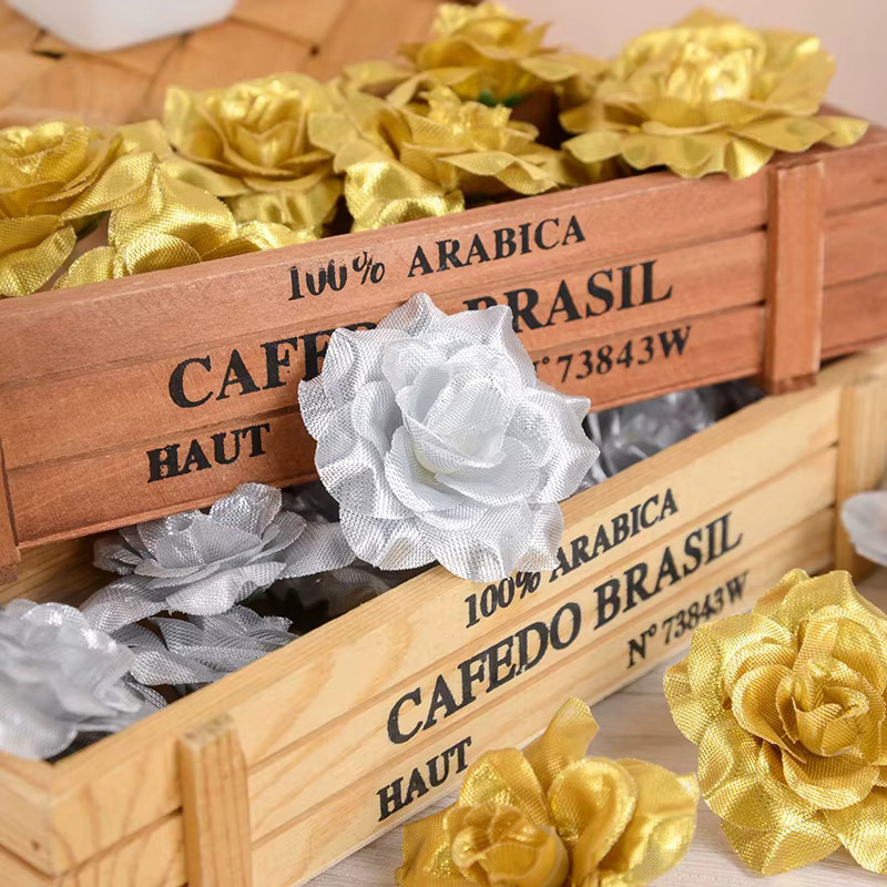 20 Stück Künstliche Seidenrosen in Gold und Silber von ZQCXLD für DIY-Dekorationen, Hochzeiten und Partys - Bild 1