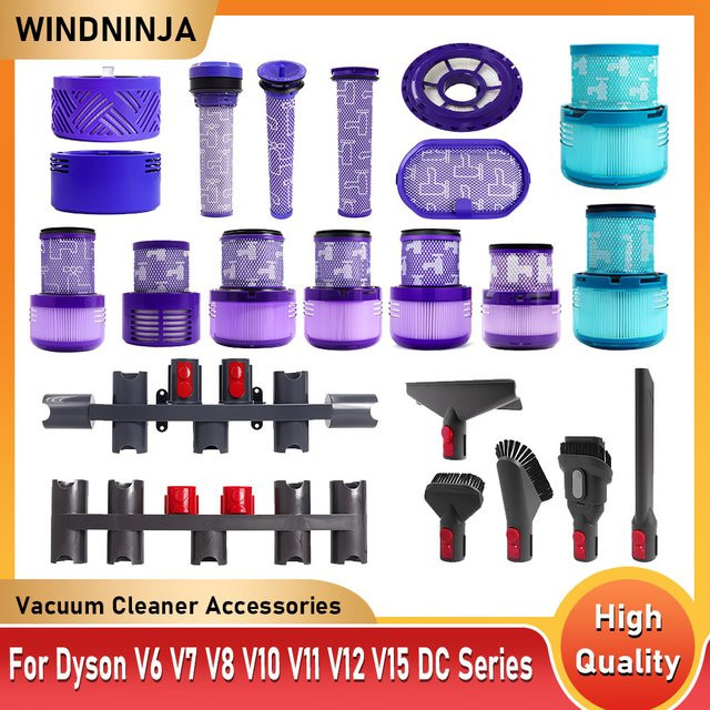 HEPA-Filter Bürstenkopf und Basis-Halterung für Dyson Staubsauger der Serien V6, V7, V8, V10, V11, V12, V15 sowie DC45 und DC30 - Bild 1