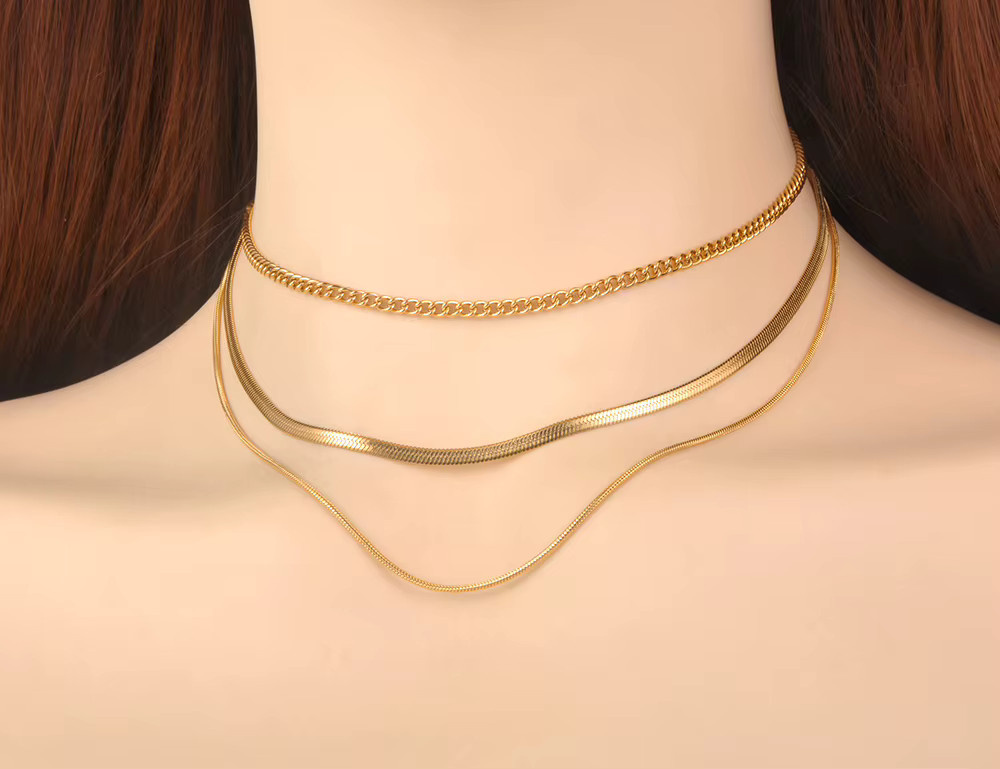 Lokaer Halskette Edelstahl, Gold, Damen - Bild 3
