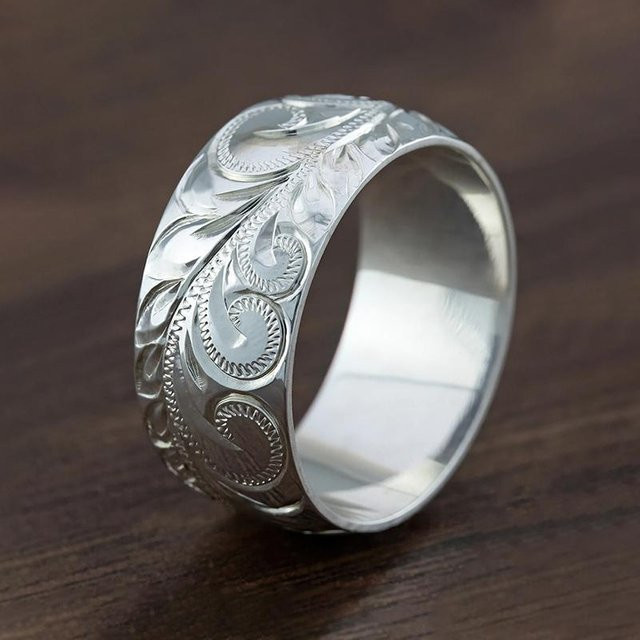 YIRAN Jewelry 5 Eheringe, Blumenzweigmuster, vergoldet, Damen - Bild 1