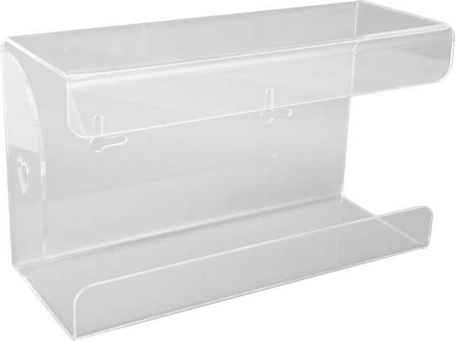 Wandmontierter Handschuhfachhalter und Taschentuchspender von mfySpace in Transparent und Weiß mit Klebebefestigung - Bild 1