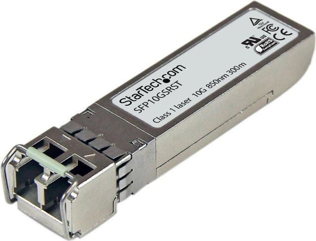 StarTech.com SFP+ Transceiver Modul 10GBase-SR für Cisco, 10 GigE, LC Multi-Mode, 850nm, bis zu 300m, Farbe: Silber - Bild 1