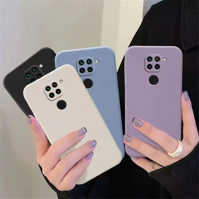 Xiaomi Redmi Note 9 4G Flüssigsilikonhülle in Weiß mit Kameraschutz - Bild 1