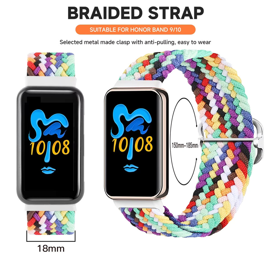 OAKCHARM Uhrenarmband Nylon, Multicolor, Unisex, Honor Band 10, Huawei Honor Band 9 - Bild 2