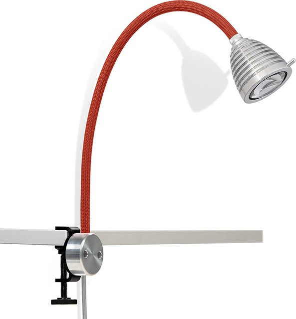 Less-n-more Athene Essentials LED-Klemmleuchte aus Aluminium in Rot mit warmweißem Licht (2700K) - Bild 1