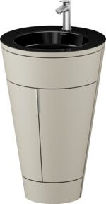 Duravit Waschtischunterschrank Starck 1 c-bonded Set in Schwarz mit Innenbeleuchtung, B/T/H: 56 x 86,4 x 60,5 cm - Bild 1