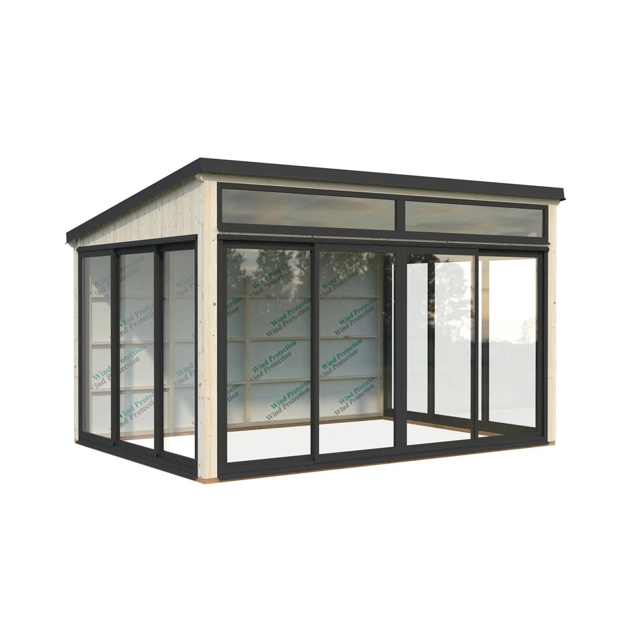 Palmako Holz-Gartenhaus Saga Slide Pultdach aus Fichte in Natur mit modernem Design B: 420 cm, T: 297 cm, H: 210 cm - Bild 2