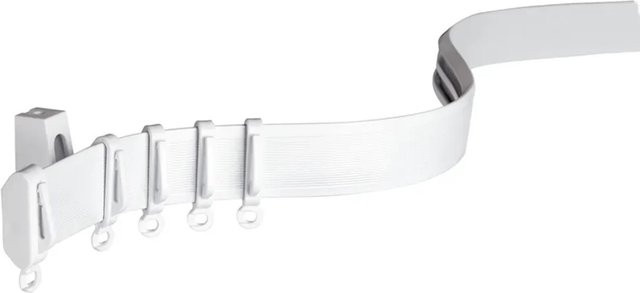 Gardinia Vorhangschiene Flexline Weiß, Wandmontage, gebogen - Bild 1