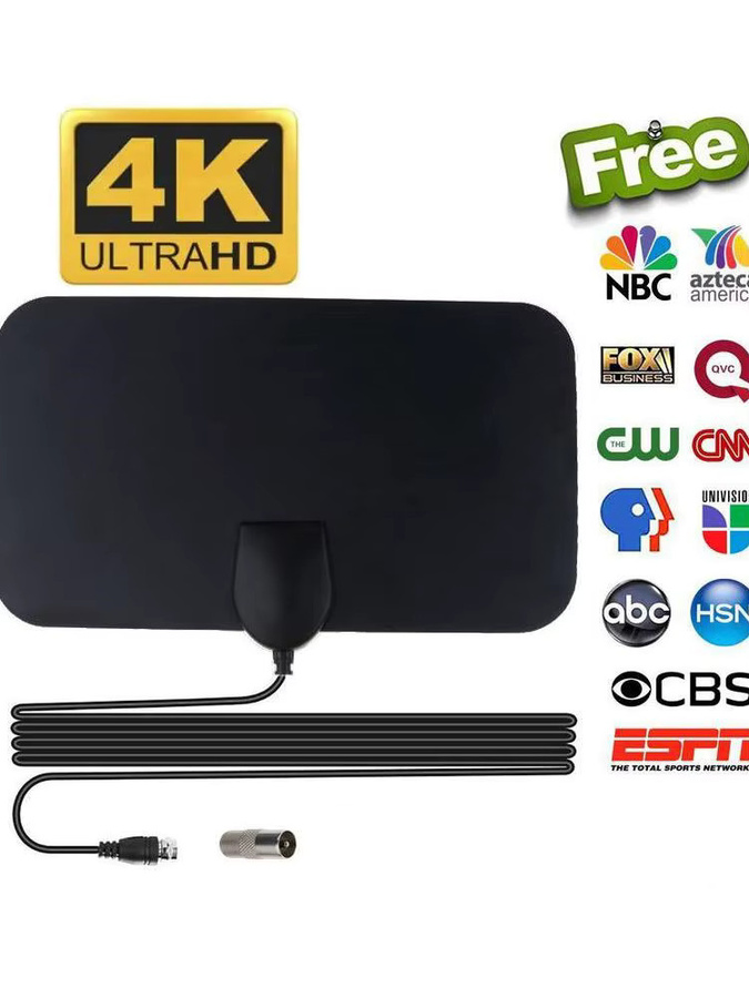 VORTNGLE 4K TV-Antenne mit 25dB Verstärker, Aktive HD-DTV Innenantenne in Schwarz - Bild 7