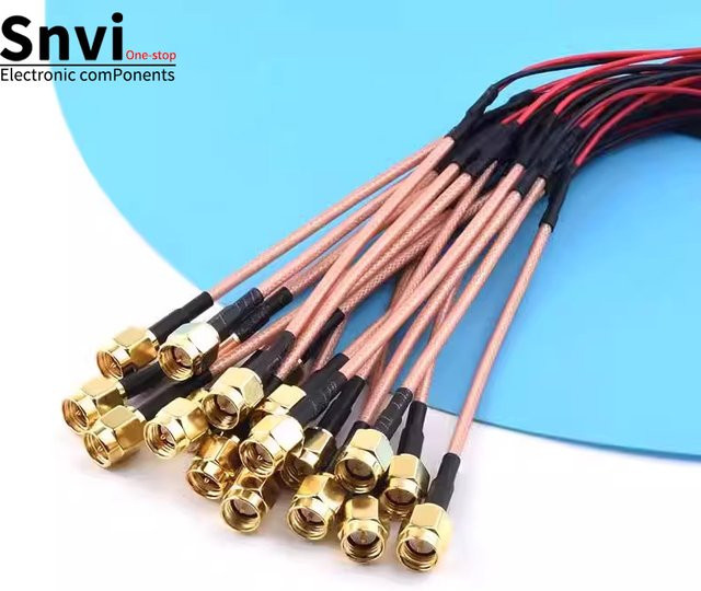 SNVI SMA-Adapterkabel 1-zu-2 Testkabel mit SMA-Stecker und SMA-Buchse auf Dupont 2,54-Buchse in Gold - Bild 1