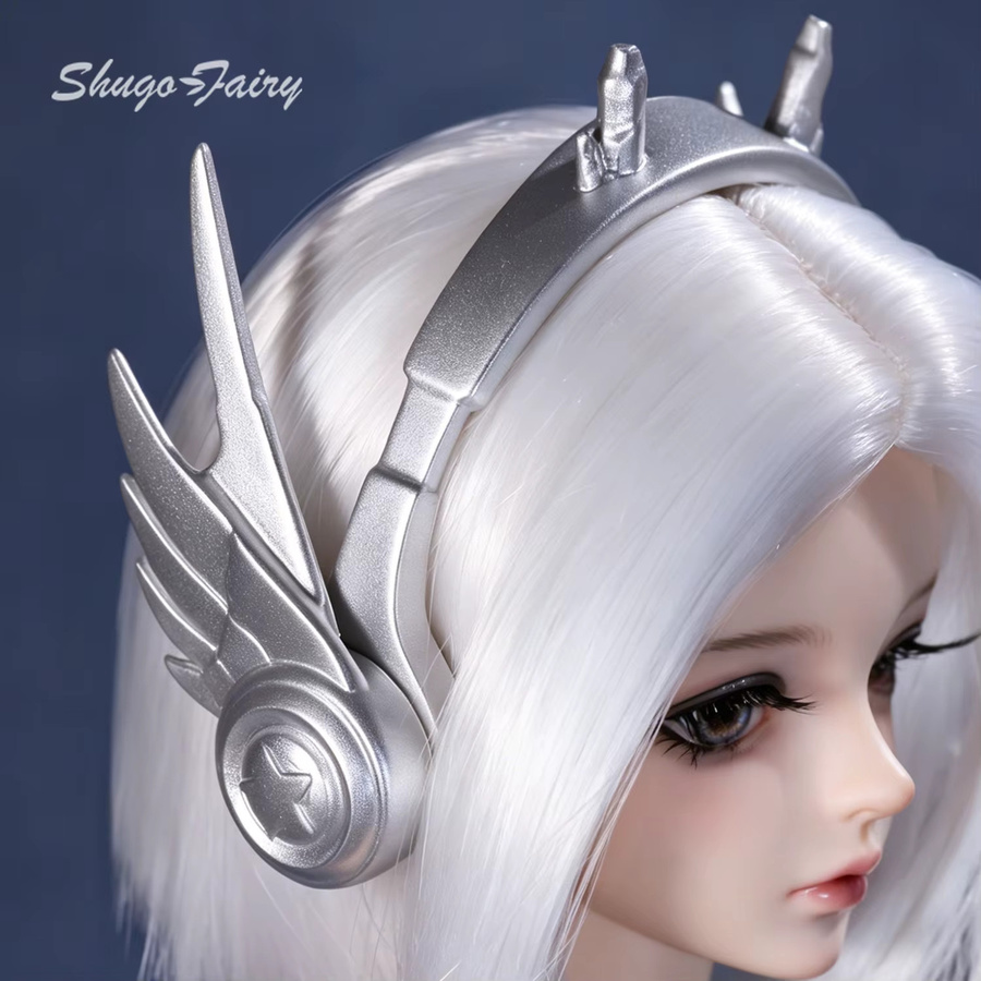 ShugaFairy Harz-Kopfhörer für 1/4 BJD Puppe, Zubehör, Magnetflügel-Design - Bild 3