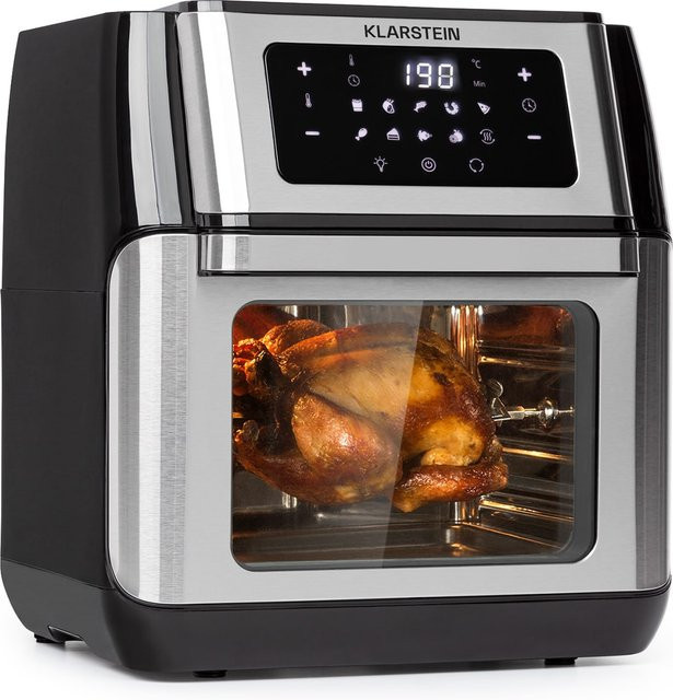 Klarstein AeroVital Fry Heißluftfritteuse mit 1500W, 10l Volumen, Timer und 9 Programmen in Schwarz - Bild 1