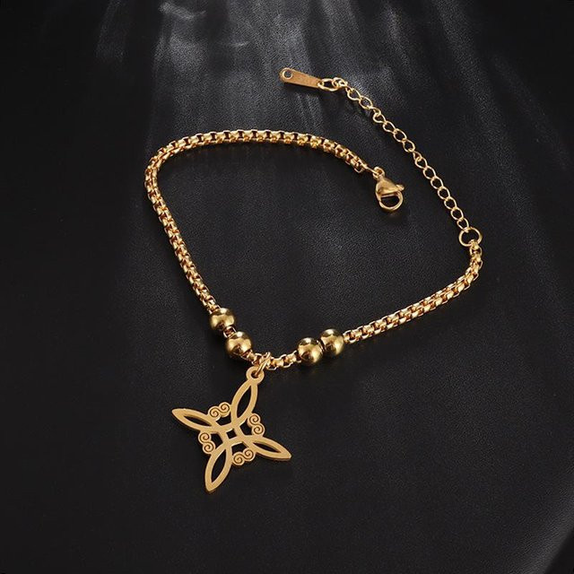 YIRAN Jewelry Armband, Hexenknoten, Edelstahl, schwarz, Damen - Bild 1