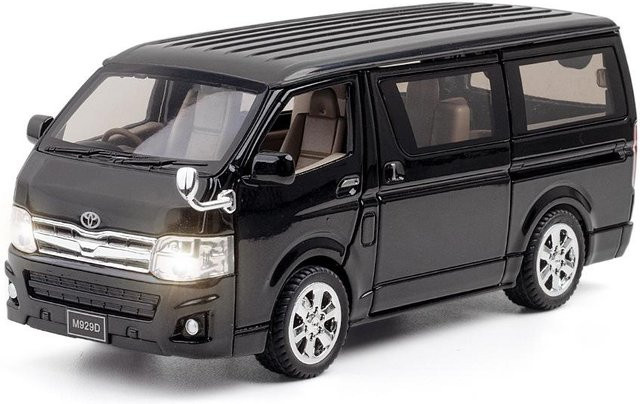 Fourall- Model Cars Toyota Hiace MPV, Automodell, 1:32, Licht und Sound, schwarz - Bild 1
