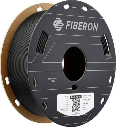 Polymaker Fiberon PA12-CF10 Filament Kohlefaserverstärkt Schwarz 1,75 mm 500 g - Bild 1