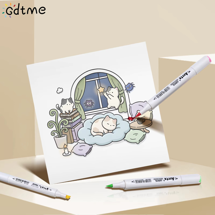 SPOOKSY CATS Malbuch für Erwachsene mit bunten Cartoon-Mustern und einfachen Linien zur Entspannung und zum Stressabbau - Bild 3