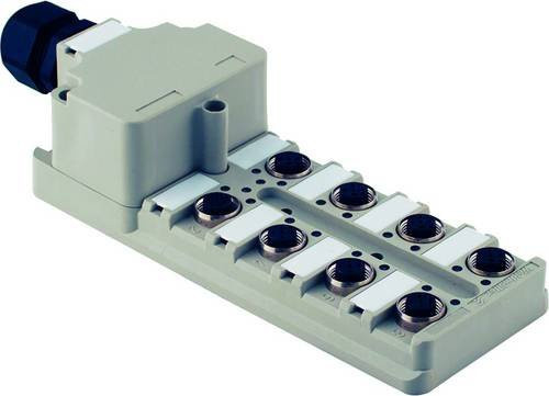 Weidmüller SAI-4-M 5P M12 M1:1 UT Sensor/Aktorbox passiv mit Metallgewinde, 2er-Set, Grau - Bild 1