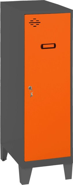 PROREGAL Schließfachwürfel AMEGO Spind mit Standfüßen in Orange-Anthrazit, H x B x T: 101,5 x 40 x 50 cm - Bild 1