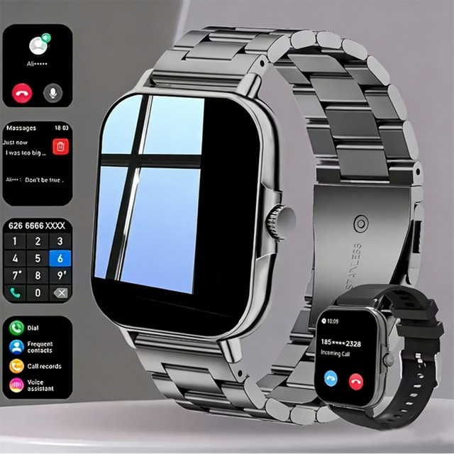 LAXASFIT Smartwatch, Edelstahl, Schwarz, Unisex - Bild 1