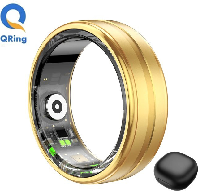 MISIRUN Smart Ring in Gold für Damen und Herren mit Ladecase zur Herzfrequenz-, Blutsauerstoff- und Schlafüberwachung sowie Multi-Sport-Modus und 1ATM Wasserdichtigkeit - Bild 1