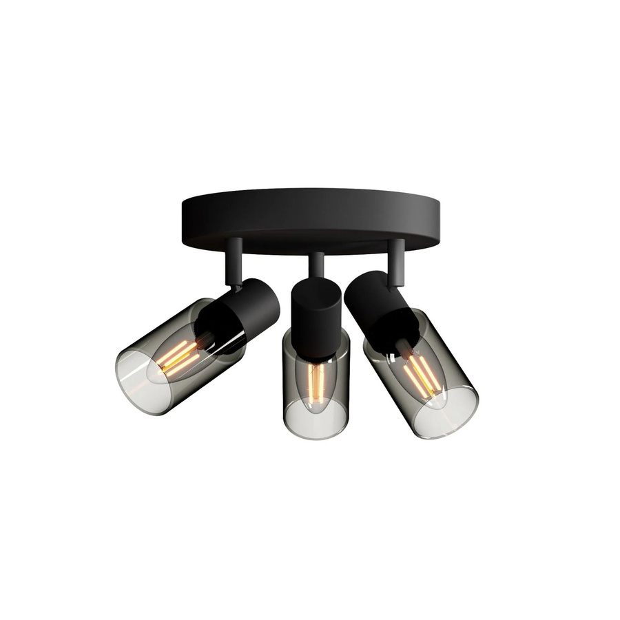 Philips Hue Spot Palms Deckenleuchte, 3-flammig, Schwarz, Glas und Metall, E14, verstellbar - Bild 2
