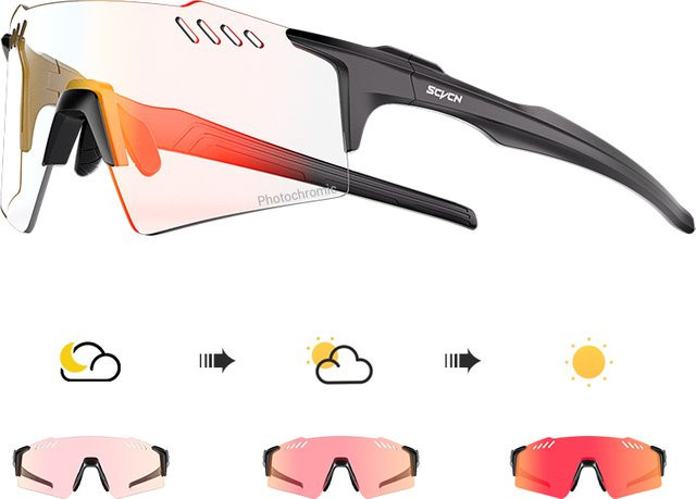 SCVCN Sportsonnenbrille Photochrome, Unisex, Kunststoff - Bild 1