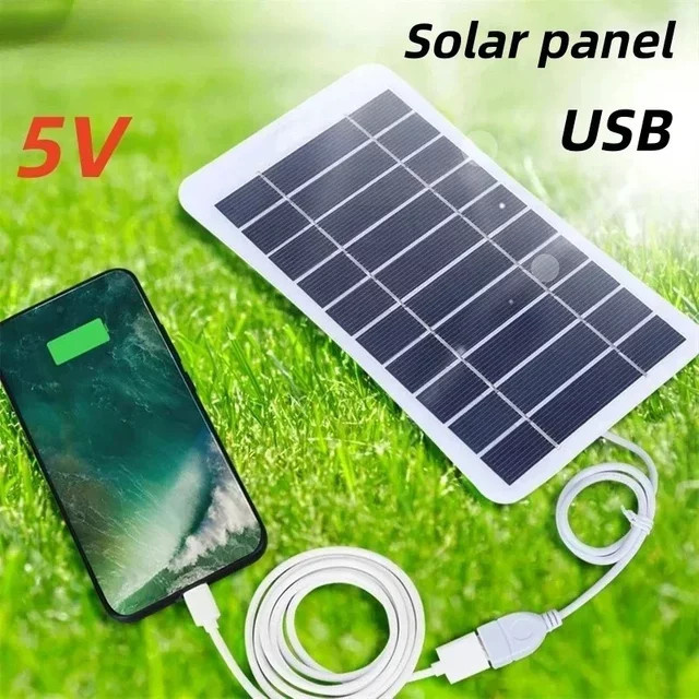 EESBAO Tragbares Solarladegerät mit USB-C für schnelles Aufladen, Weiß - Bild 1