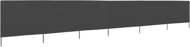 vidaXL 6-teiliger Windschutz Paravent aus Holz in Grau, B: 800 cm, H: 80 cm - Bild 1