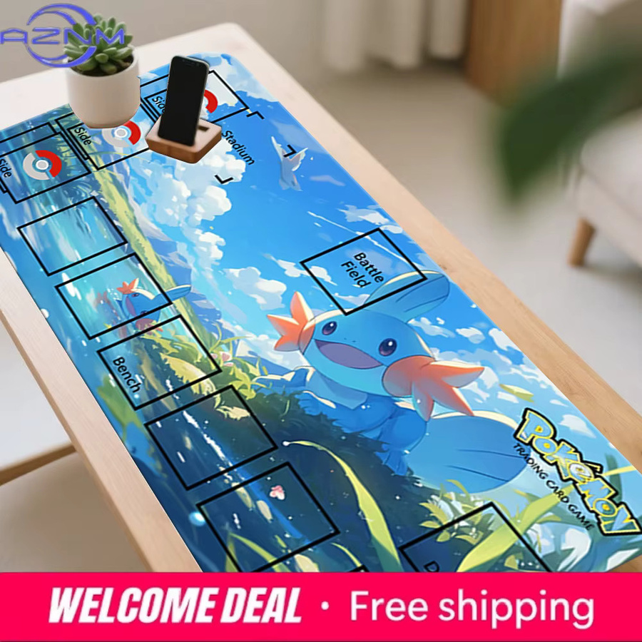 Potdemiel Mudkip Wasserlandschaft Pokémon TCG Spielmatte, Mauspad - Bild 5