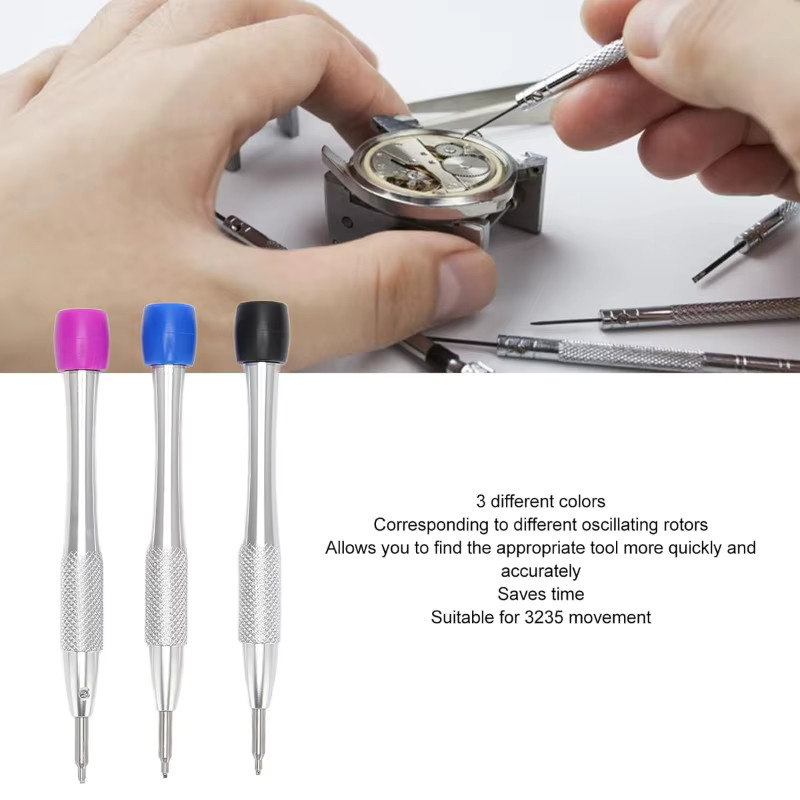 CAOWTAN Uhrwerk-Schraubendreher-Set, 3-teilig, dreieckig, für RLX 3235 Uhrwerk - Bild 3