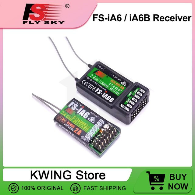 FlySky FS-IA6 FS-IA6B Empfänger, 2,4GHz, 6-Kanal - Bild 1