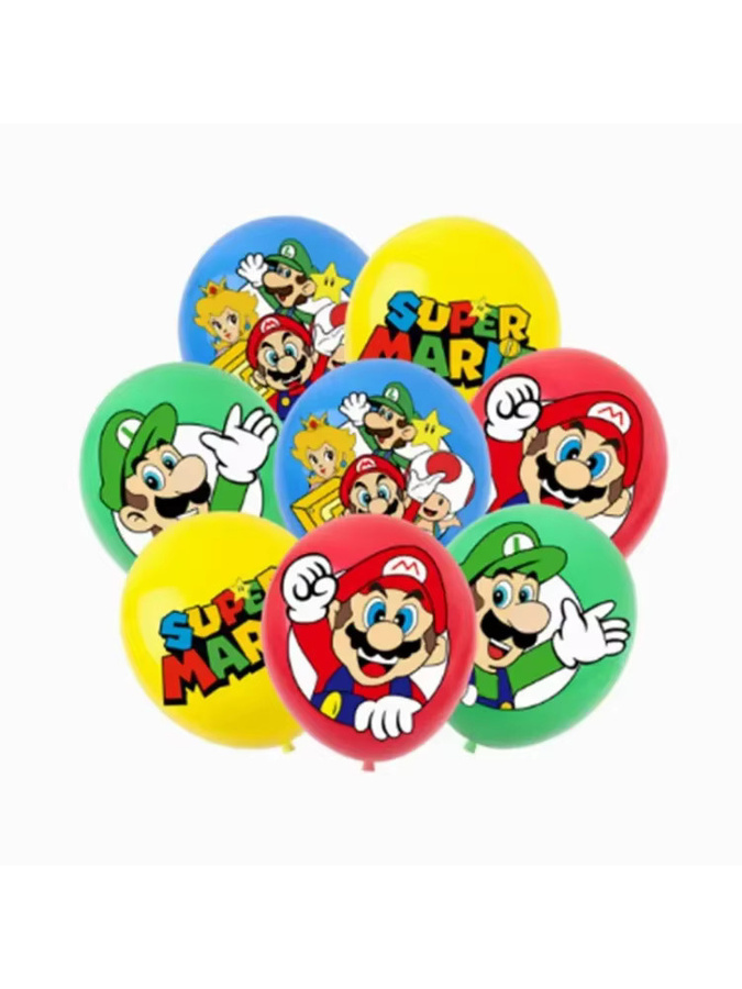 Bandai Mario Bros Party Ballon-Set mit Cartoon-Figuren und Sternen für Kindergeburtstage aus Latex - Bild 3