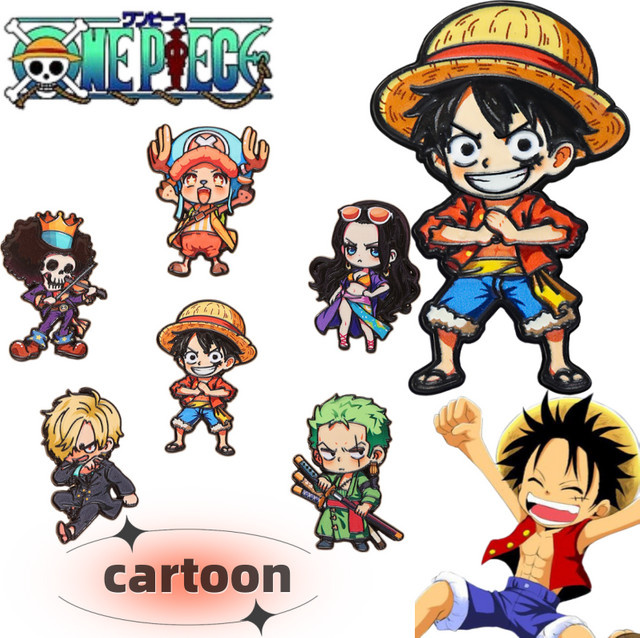 ONE PIECE Rucksack-Pin, Luffy Zoro Chopper, Bunt / Mehrfarbig, Metall - Bild 1