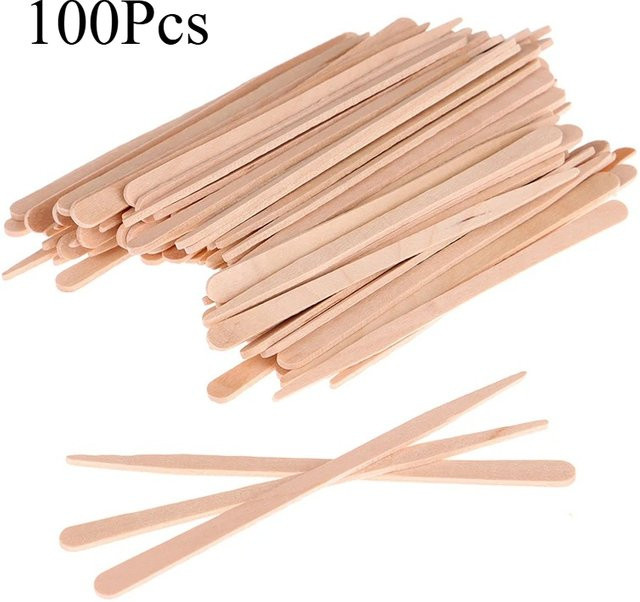 XMSJ Körperhaarentfernung Set, Holz Zungenspatel, 100 Stück, Unisex - Bild 1