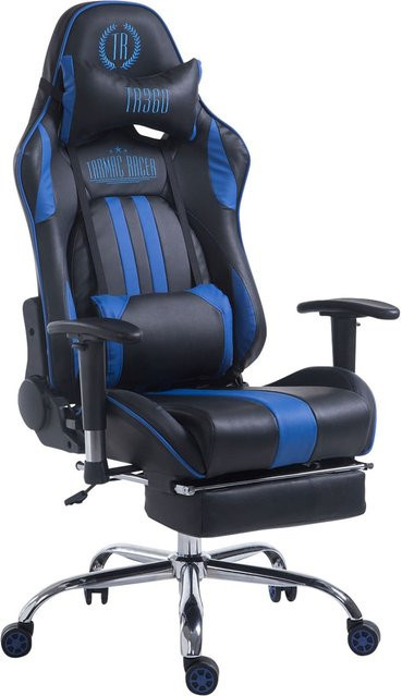 TPFLiving Racing Bürostuhl Limitless-2 aus Kunstleder mit Fußablage Schwarz/Grün - Bild 1
