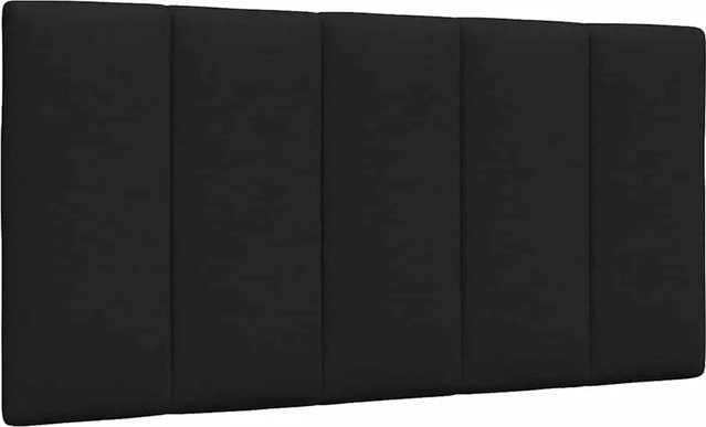 vidaXL Kopfteil-Kissen Hanko Schwarz, gepolstertes Wandpaneel aus Polyestergewebe, Breite: 100 cm, Höhe: 200 cm - Bild 1
