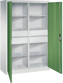 C+P Werkzeugschrank Acurado mit Schubladen und Türen, grau/grün, B/T/H: 195 x 120 x 50 cm - Bild 1