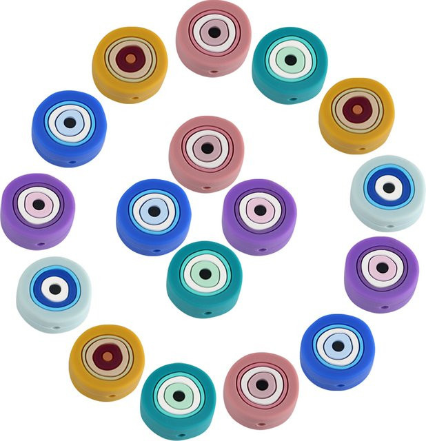 5er Set Cartoon Engel Augen Tier Nagetier für Armband, Halskette, Schlüsselbund, Bunt - Bild 1