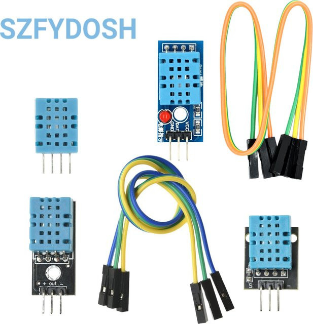 SZFYDOSH Digitaler Temperatur- und Feuchtigkeitssensor DHT11 LED-Modul mit Dupont-Leitung für Arduino DIY - Bild 1