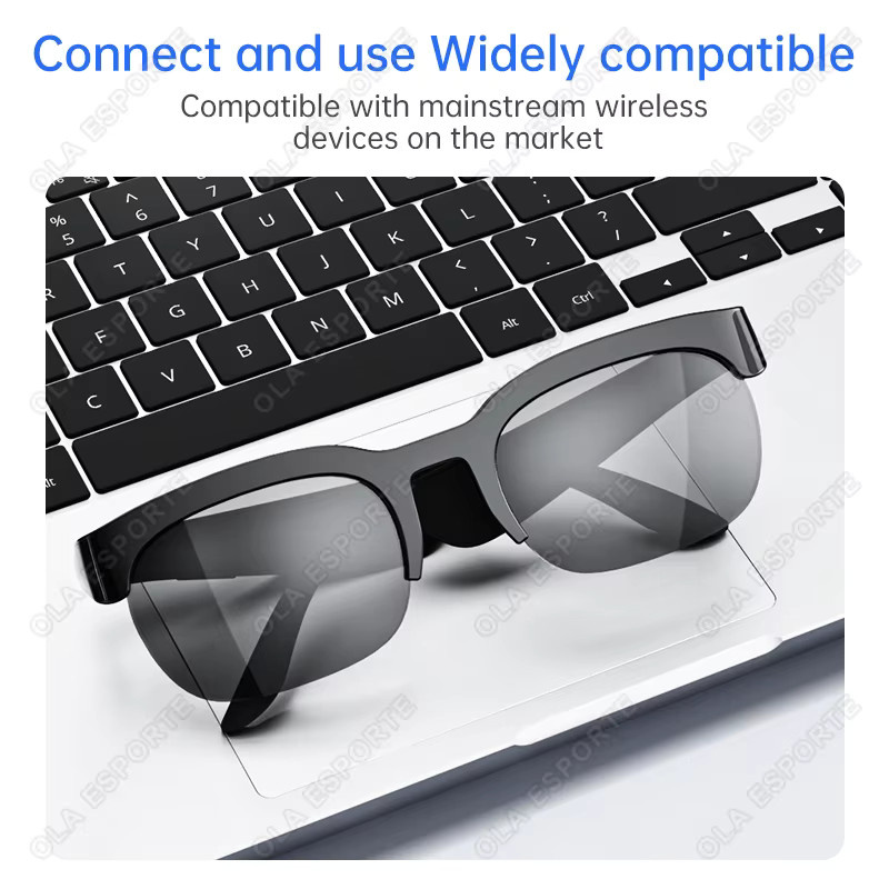 Ola Esporte Smart-Sonnenbrille in Schwarz mit Bluetooth, Übersetzungsfunktion und Kopfhörern für Damen und Herren - Bild 3