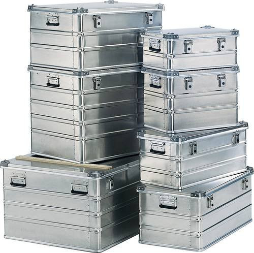 Günzburger Steigtechnik MUNK 11181 Transportkiste aus Aluminium in Silber, stapelbar, L x B x H: 78,2 x 62,2 x 58,5 cm - Bild 1