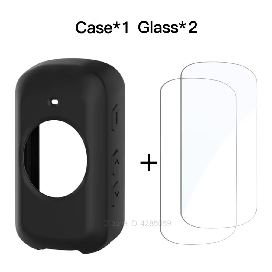 Schutzset für Garmin GPS-Computer mit TPU-Silikonhülle in Schwarz und 2 Stück gehärtetem Glas für Edge 530 830 1040 130 Plus - Bild 4