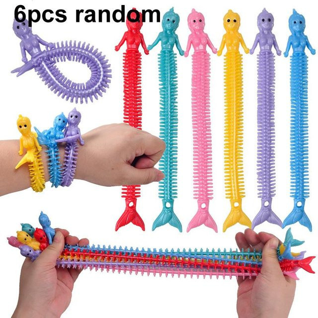 Kidsly Einhorn Pull Wurm Nudel Zappeln Spielzeug, 1-6 Stück - Bild 1