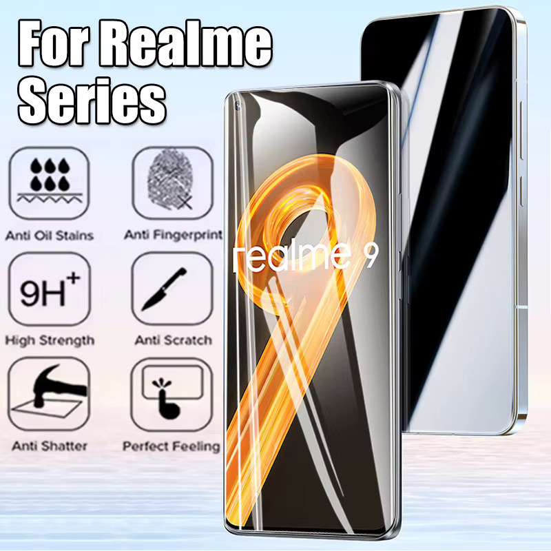 3er-Set gehärtetes Glas für Realme 9, 6,4 Zoll, transparent, HD-Displayschutz mit Fingerabdruck-Entsperrung und Anti-Explosion-Schutz - Bild 2